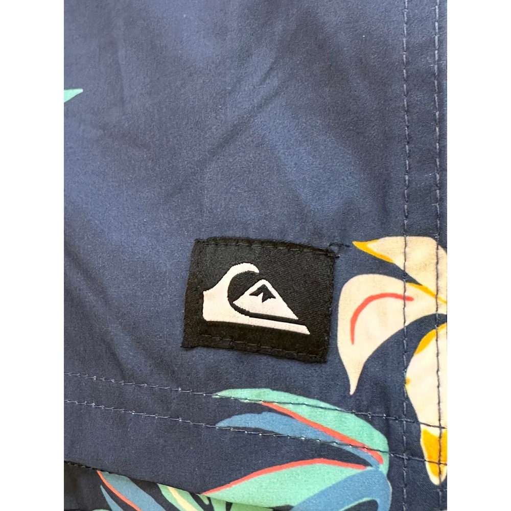 Quiksilver Mens Tropical Floral Swim Trunks Navy Blue Yellow 2XL QSM15VL049 NWT - Picture 11 of 12